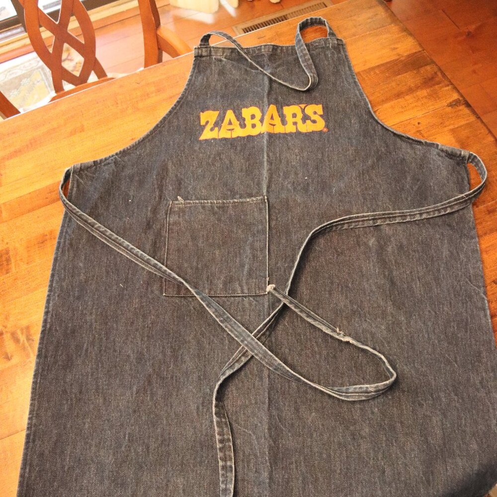 VINTAGE ZABAR APRON  excellent  blue denim